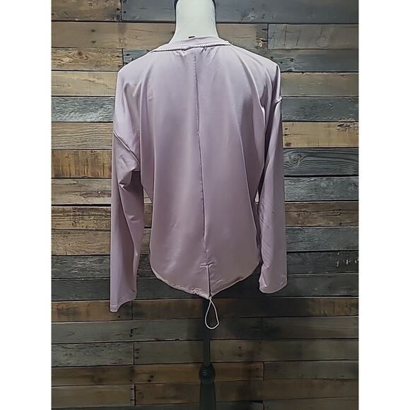 Spyder Active Top Womens Large Dusty Rose Long Sleeve Reflective Waist Bungee - Picture 4 of 9